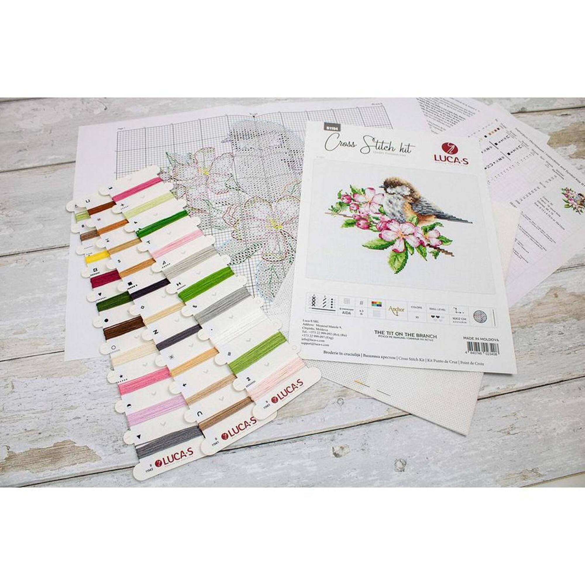 Luca-s The Tit On The Branch Counted Cross Stitch Kit